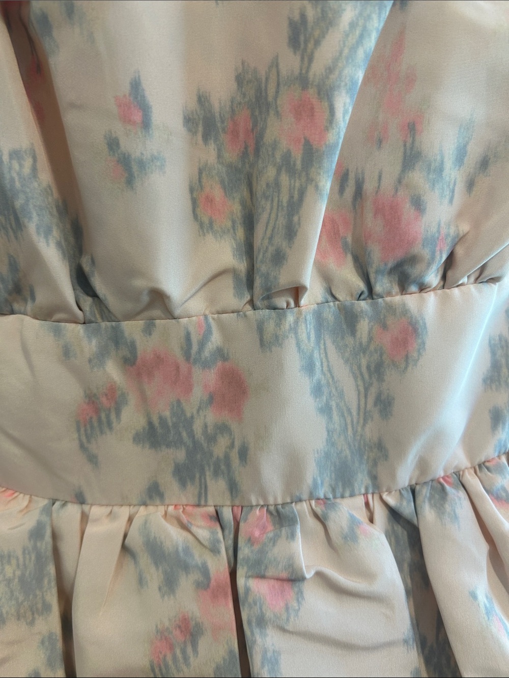 LoveShackFancy Pastel Pink & Light Blue Floral Dress - Picture 3 of 11